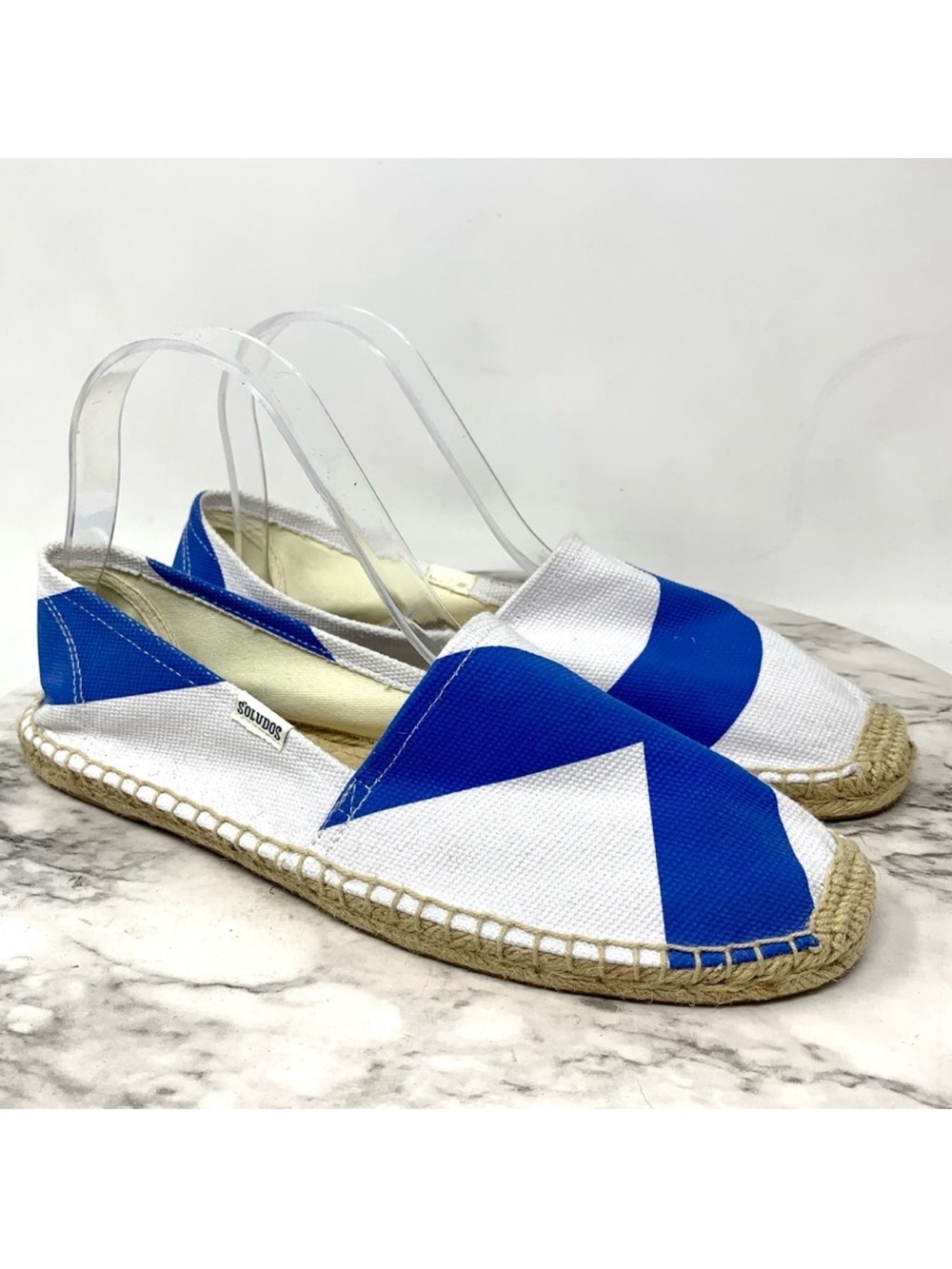 NWOT Mary Matson+Soludos+Sleepy Jones Canvas Asymmetrical Espadrille Flats 9